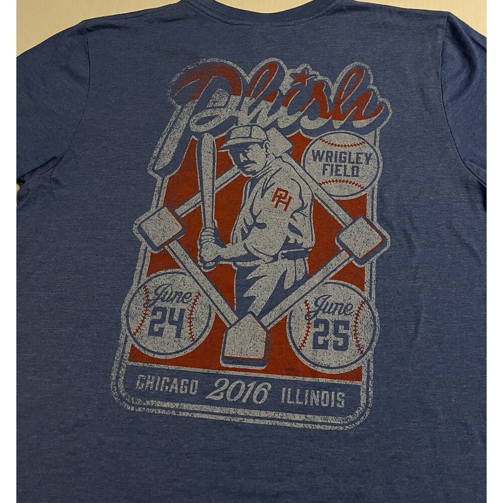RARE Phish Wrigley Field Chicago 2016 Tour T-Shirt MEDIUM Jam Band Hippie Dead